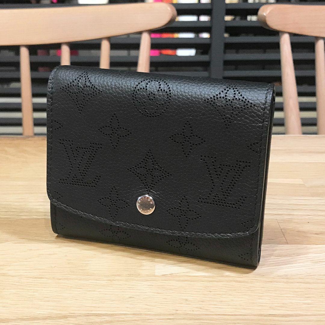 LOUIS VUITTON - 新品未使用 マヒナ ポルトフォイユイリス コンパクト 2つ折り財布 ノワール 黒