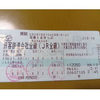 青春18きっぷ 2回分(鉄道乗車券)