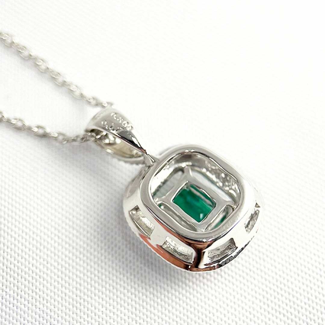 新品✨鑑定証有/運送無料]PT900(プラチナ) 天然エメラルド