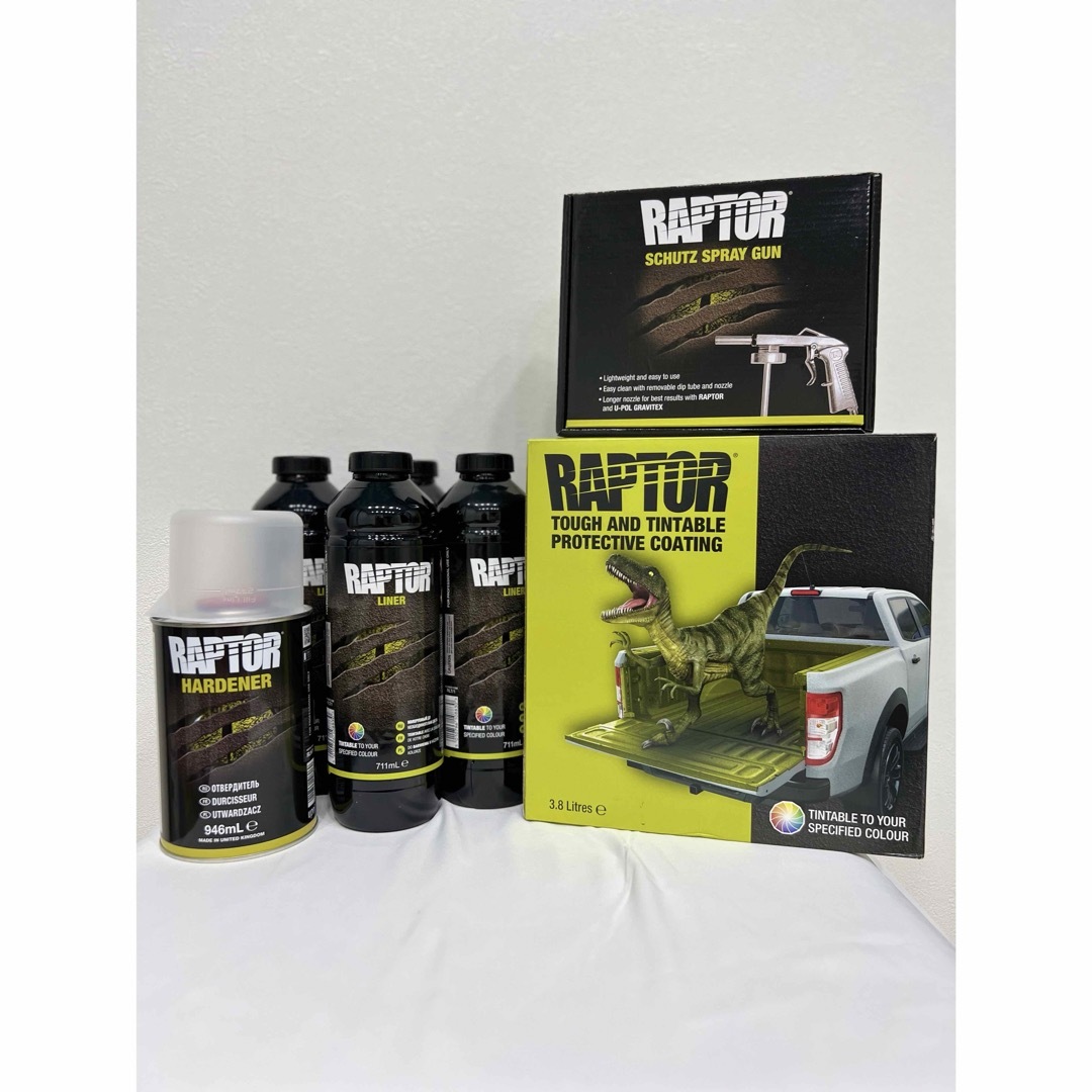 U-POLのRAPTOR LINER ティンタブル4L 塗装ガンセット U-POLのRAPTOR LINER ティンタブル4L 塗装ガンセット