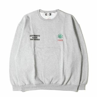 ワコマリア(WACKO MARIA)の新品 WACKO MARIA ワコマリア スウェット サイズ:XL 24SS 舐達麻 HIGH TIMES クルーネック スウェットシャツ CREW NECK SWEAT SHIRT グレー トップス トレーナー コラボ【メンズ】(スウェット)