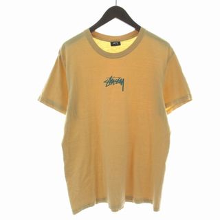 ステューシー(STUSSY)のSTUSSY Tシャツ カットソー 半袖 クルーネック M ベージュ 緑(Tシャツ/カットソー(半袖/袖なし))