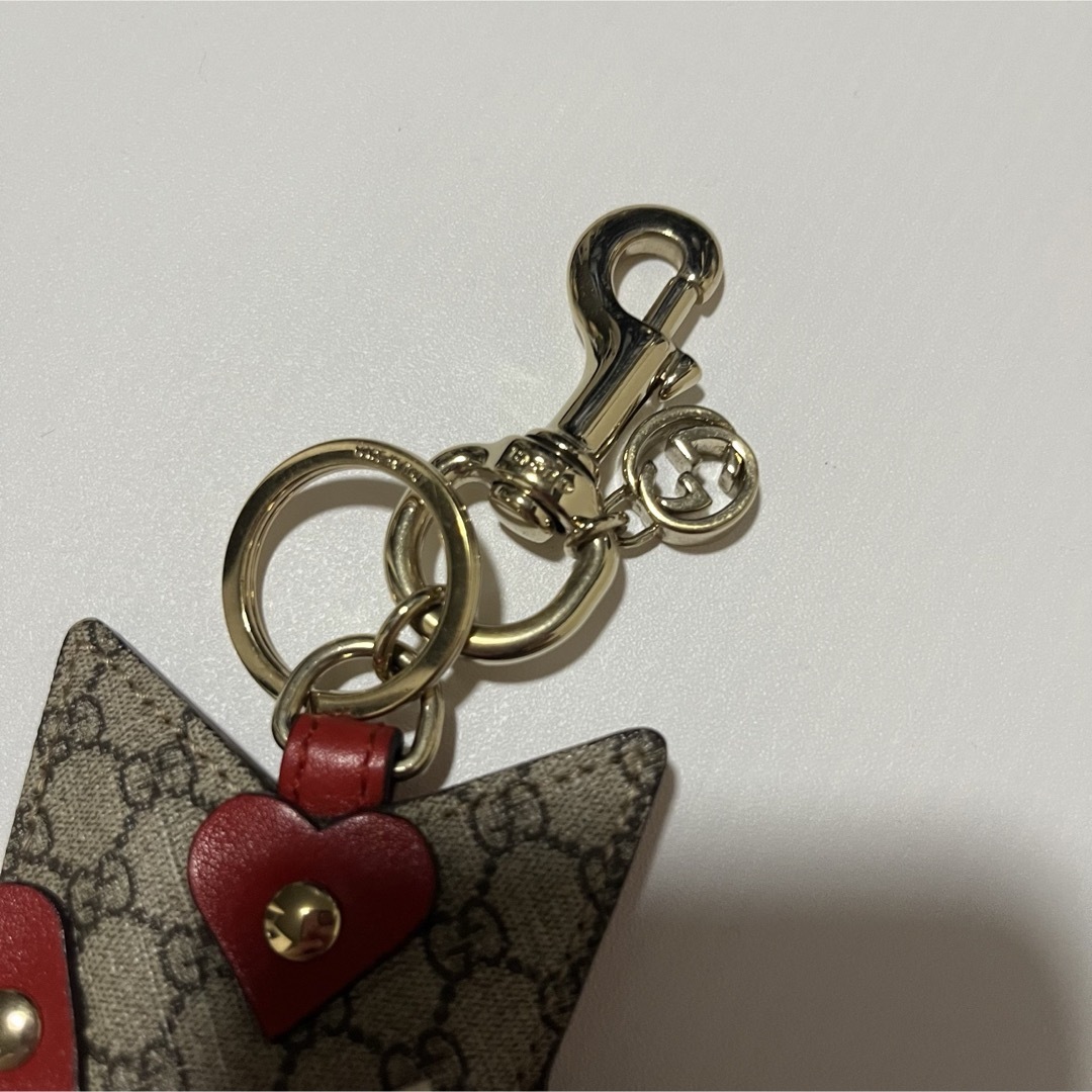 GUCCI - 美品 希少 GUCCI GG柄 スターモチーフ キーホルダーの GUCCI - 美品 希少 GUCCI GG柄 スターモチーフ キーホルダーの