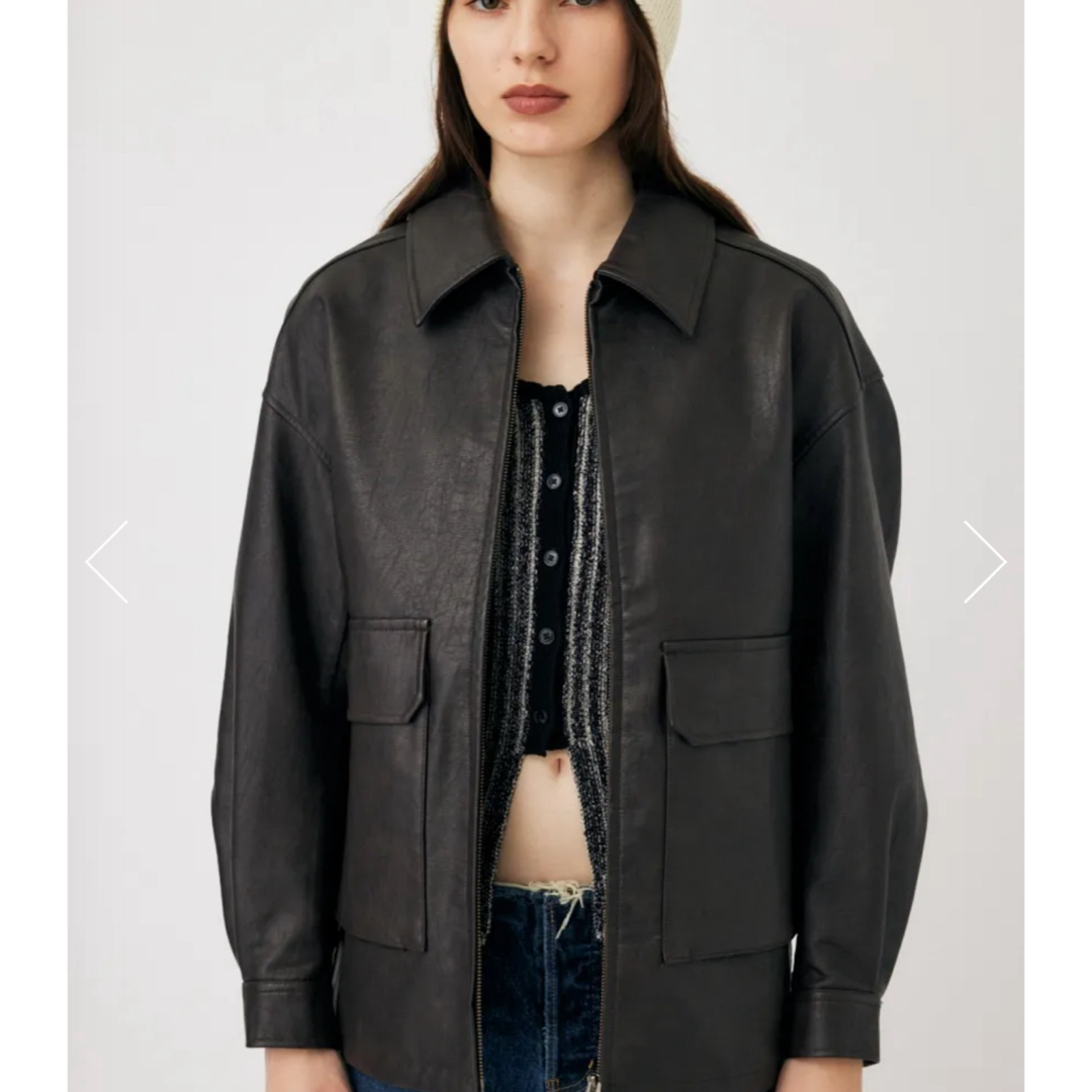 MOUSSY F/LEATHER BIG ジャケット ブラウンレザージャケット MOUSSY F/LEATHER BIG ジャケット ブラウンレザージャケット