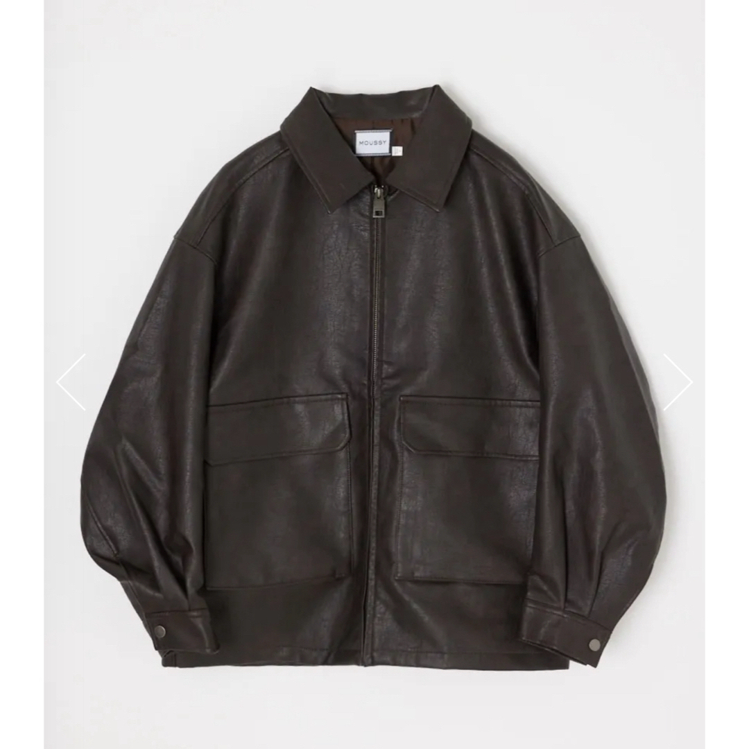MOUSSY F/LEATHER BIG ジャケット ブラウンレザージャケット MOUSSY F/LEATHER BIG ジャケット ブラウンレザージャケット