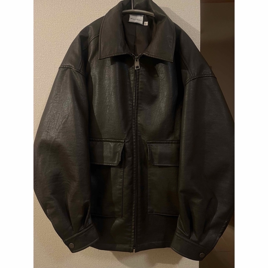MOUSSY F/LEATHER BIG ジャケット ブラウンレザージャケット MOUSSY F/LEATHER BIG ジャケット ブラウンレザージャケット