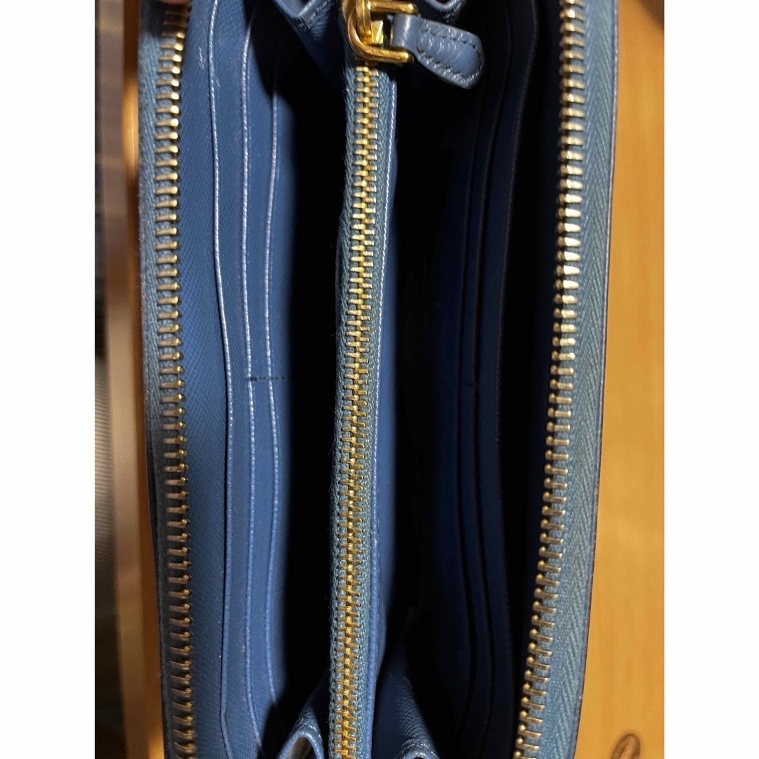 PRADA プラダ 長財布 サフィアーノレザー コバルトブルー PRADA プラダ 長財布 サフィアーノレザー コバルトブルー