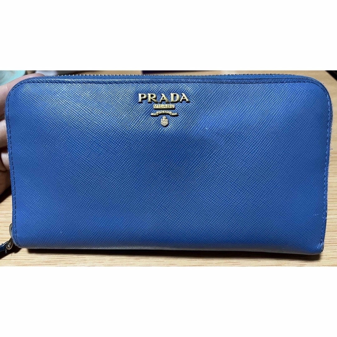 PRADA プラダ 長財布 サフィアーノレザー コバルトブルー PRADA プラダ 長財布 サフィアーノレザー コバルトブルー