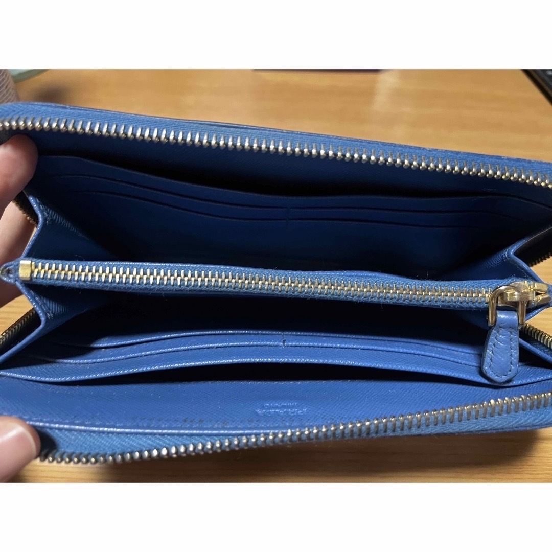 PRADA プラダ 長財布 サフィアーノレザー コバルトブルー PRADA プラダ 長財布 サフィアーノレザー コバルトブルー