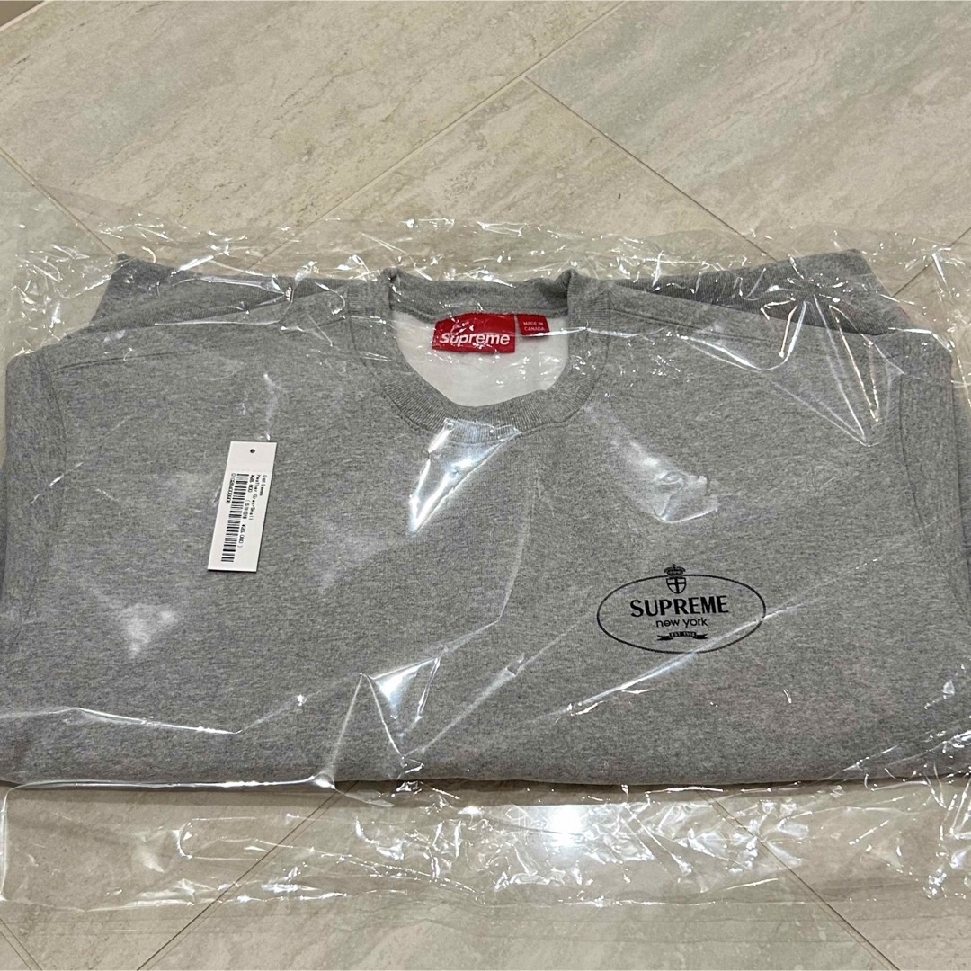 Supreme - Sサイズ Supreme Crest Crewneck Heather Greyの通販 Supreme - Sサイズ Supreme Crest Crewneck Heather Greyの通販