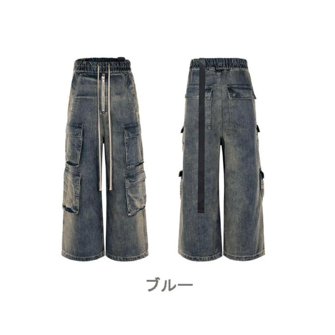 Rick Owens - 期間限定値下げ ビンテージ加工 ワイドデニム Rick Owens - 期間限定値下げ ビンテージ加工 ワイドデニム