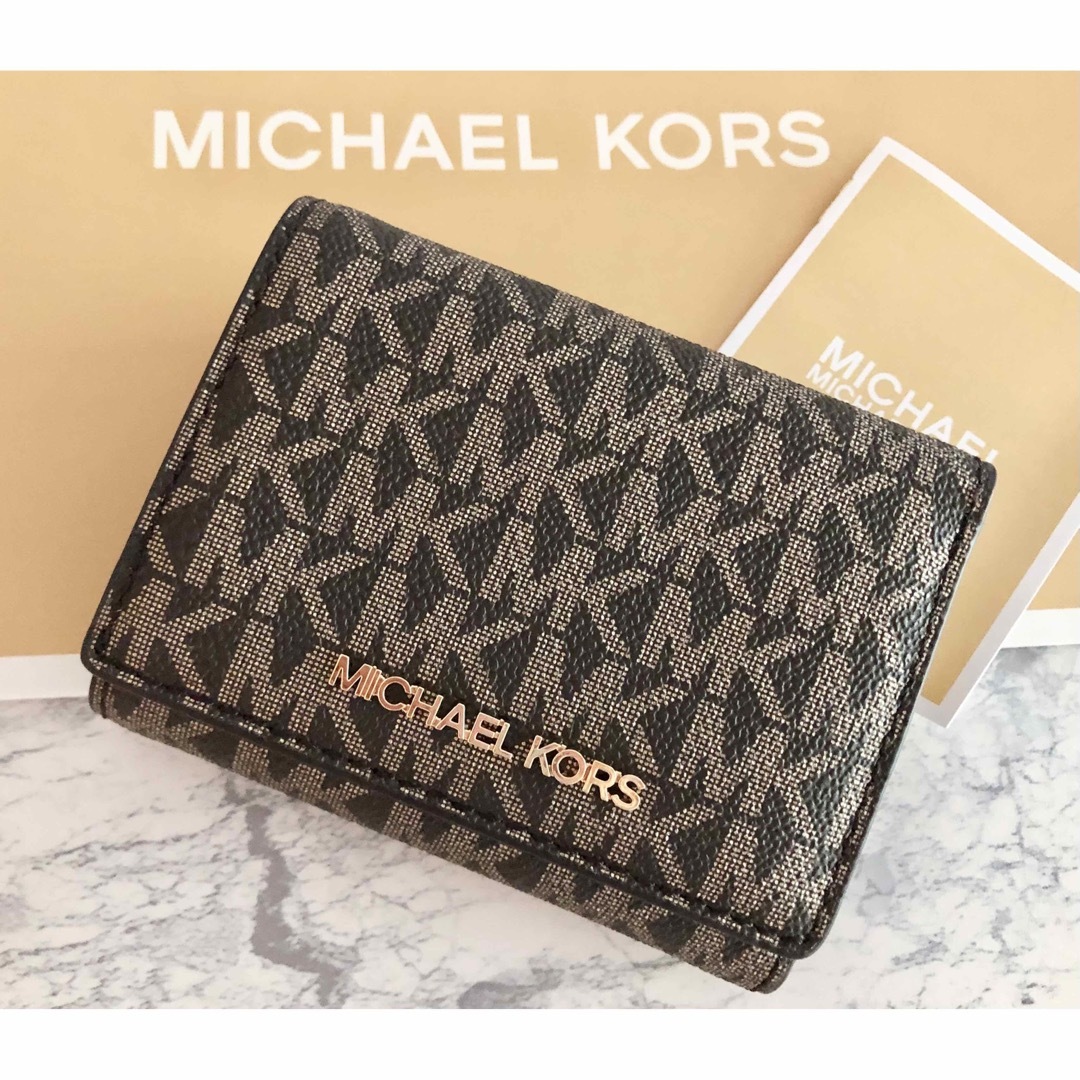 MICHAEL KORS マイケルコース　がま口 ブラウン 折り財布　新品