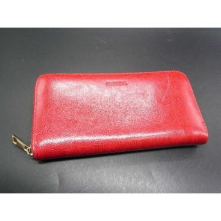 バルコス(BARCOS)の■美品■ BARCOS バルコス レザー ラウンドファスナー 長財布 ウォレット 札入れ 小銭入れ レディース レッド系 DE3212(財布)
