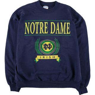 ヘインズ(Hanes)の古着 90年代 ヘインズ Hanes Champknit NOTRE DAME ノートルダム大学 カレッジスウェットシャツ トレーナー メンズXXL相当 ヴィンテージ /eaa391749(スウェット)