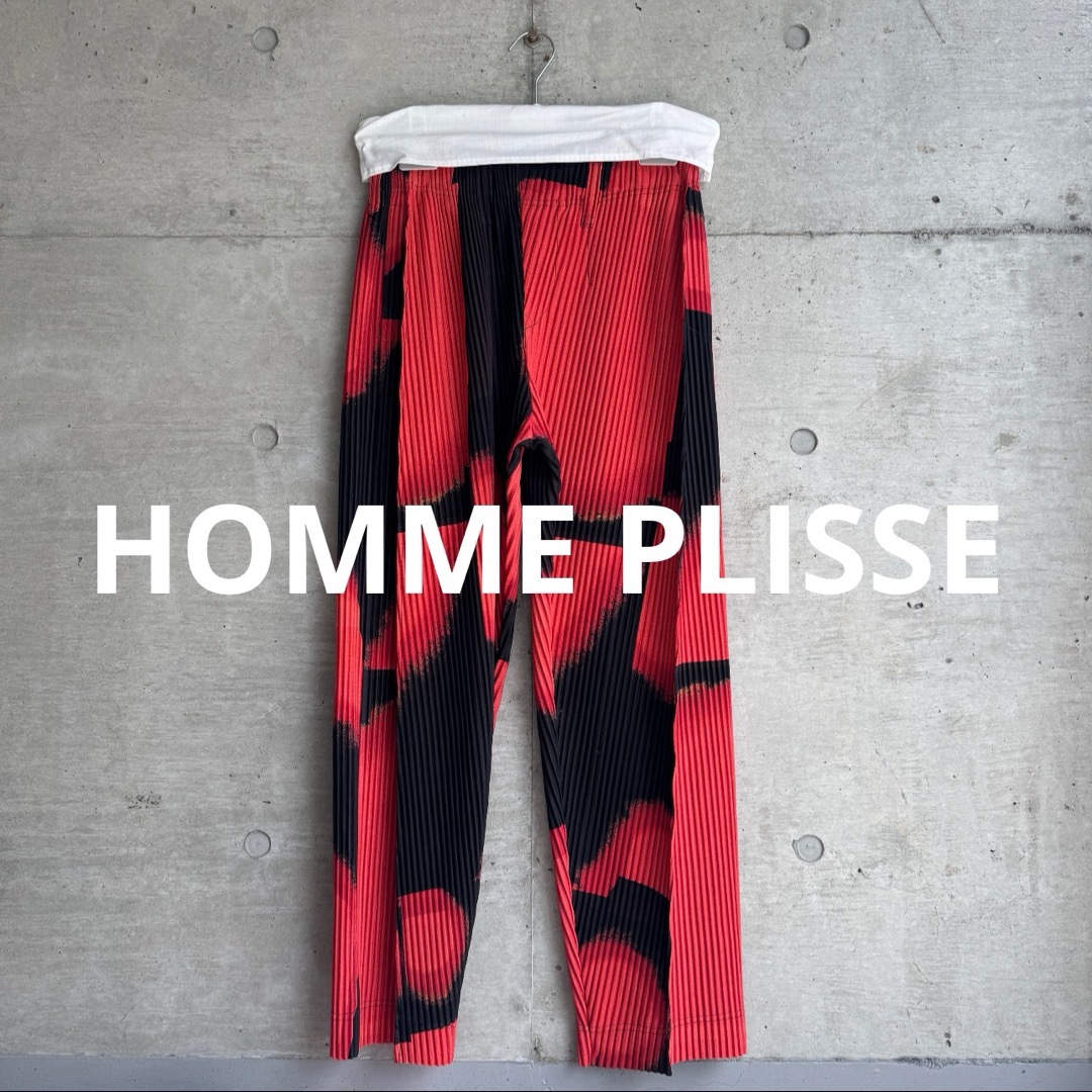 ISSEY MIYAKE - 美品 HOMME PLISSE LANTERN RED 総柄プリーツ ISSEY MIYAKE - 美品 HOMME PLISSE LANTERN RED 総柄プリーツ