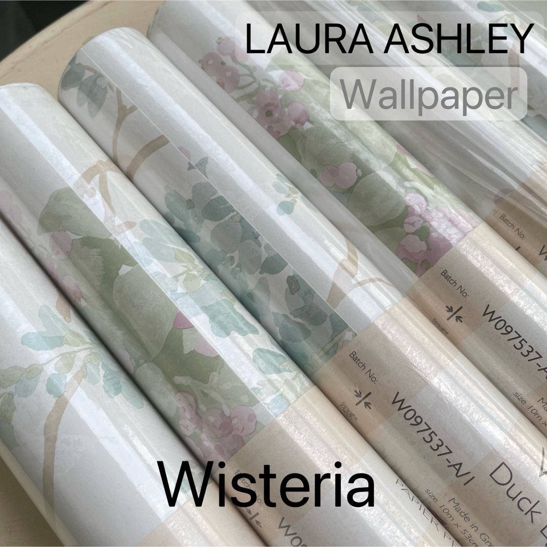 LAURA ASHLEY - ローラアシュレイ UK製壁紙 ウィステリア 新品未 LAURA ASHLEY - ローラアシュレイ UK製壁紙 ウィステリア 新品未