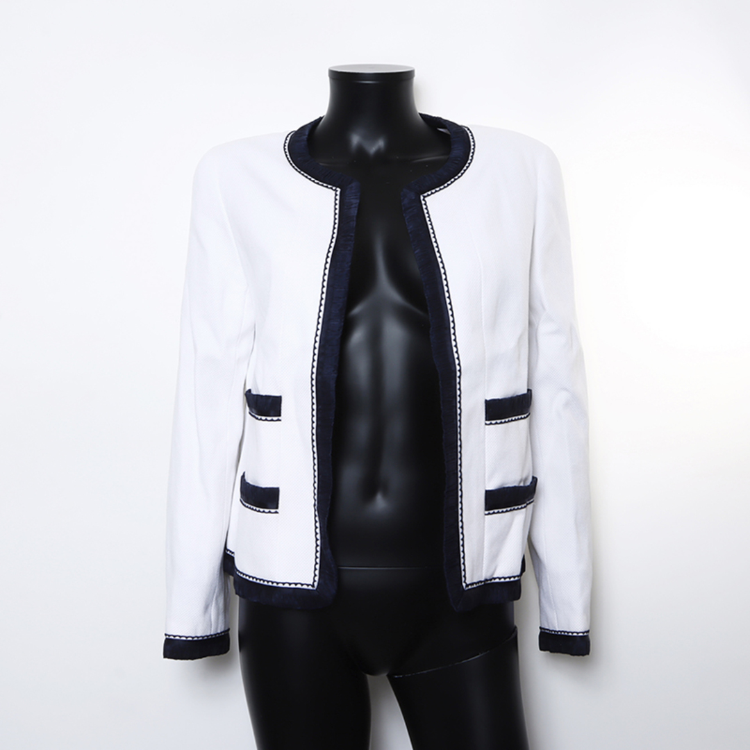 シャネル CHANEL スカート ノーカラー ネイビー スーツ - スーツ シャネル CHANEL スカート ノーカラー ネイビー スーツ - スーツ