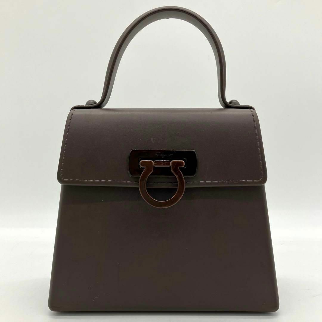 希少ラバー素材【Salvatore Ferragamo】ハンドバッグ ガンチーニ 希少ラバー素材【Salvatore Ferragamo】ハンドバッグ ガンチーニ