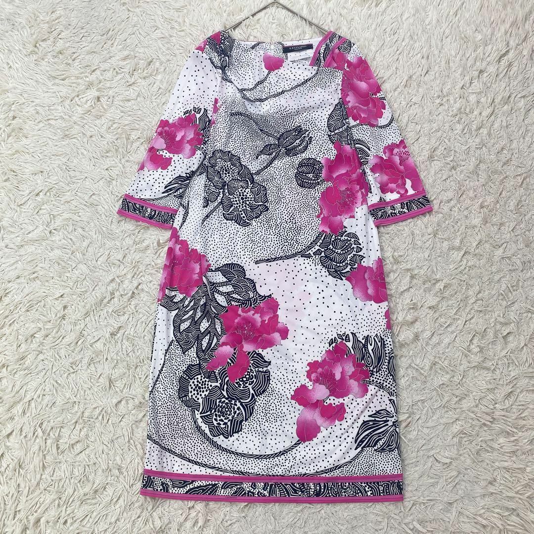 LEONARD - 【極美品】レオナール ロングワンピース カンカン LEONARD - 【極美品】レオナール ロングワンピース カンカン