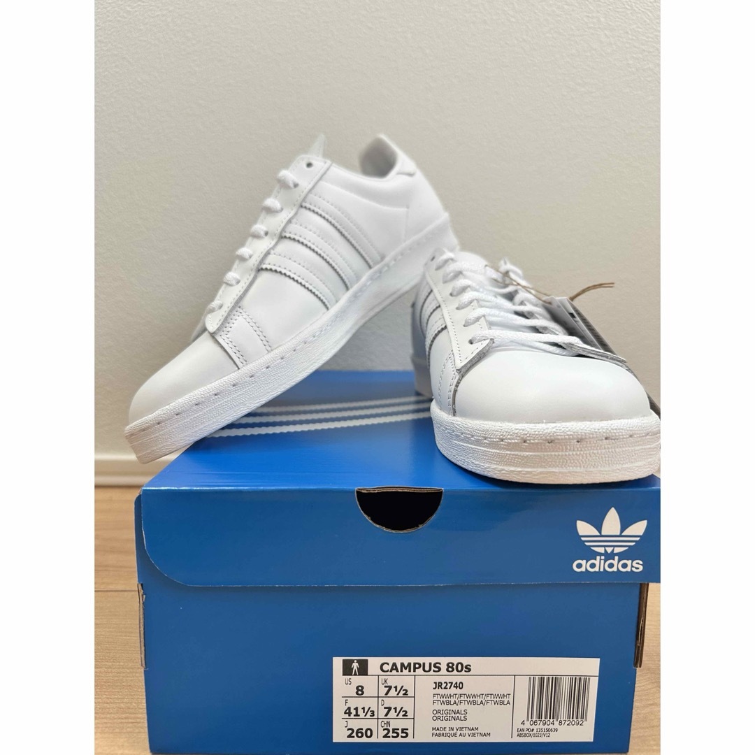 新品未使用】adidas アディダス Campus 80s 白 ホワイト 26 新品未使用】adidas アディダス Campus 80s 白 ホワイト 26