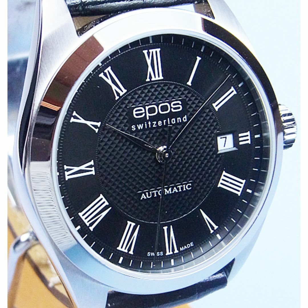 EPOS - 新品☆EPOS(エポス)・ブラックダイヤル自動巻きの通販 by EPOS - 新品☆EPOS(エポス)・ブラックダイヤル自動巻きの通販 by