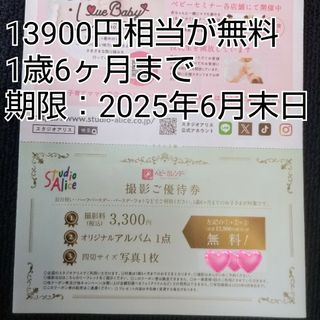 ★週末限定値下げ★【スタジオアリス　1歳半　1歳6ヶ月　四切写真  クーポン