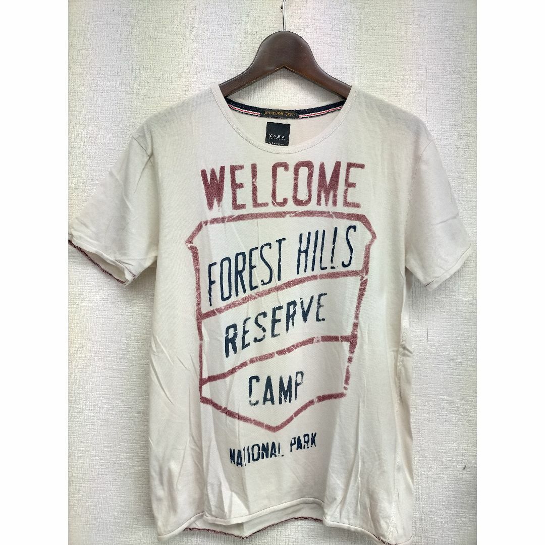 ZARA(ザラ)のZARA　プリントデザインシャツー３８ メンズのトップス(Tシャツ/カットソー(半袖/袖なし))の商品写真