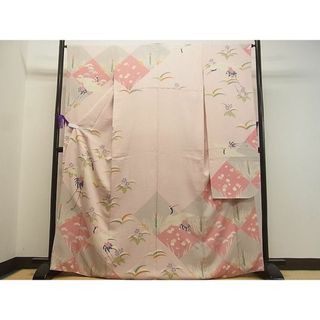 平和屋着物■豪華振袖　作家物　飛鶴草花文　逸品　CAAF8947vf(振袖)