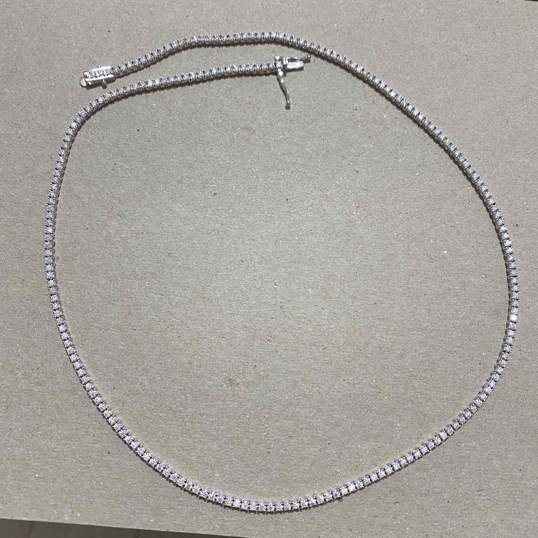 テニスチェーンsilver925 モアッサナイト 50cm ネックレス テニスチェーンsilver925 モアッサナイト 50cm ネックレス