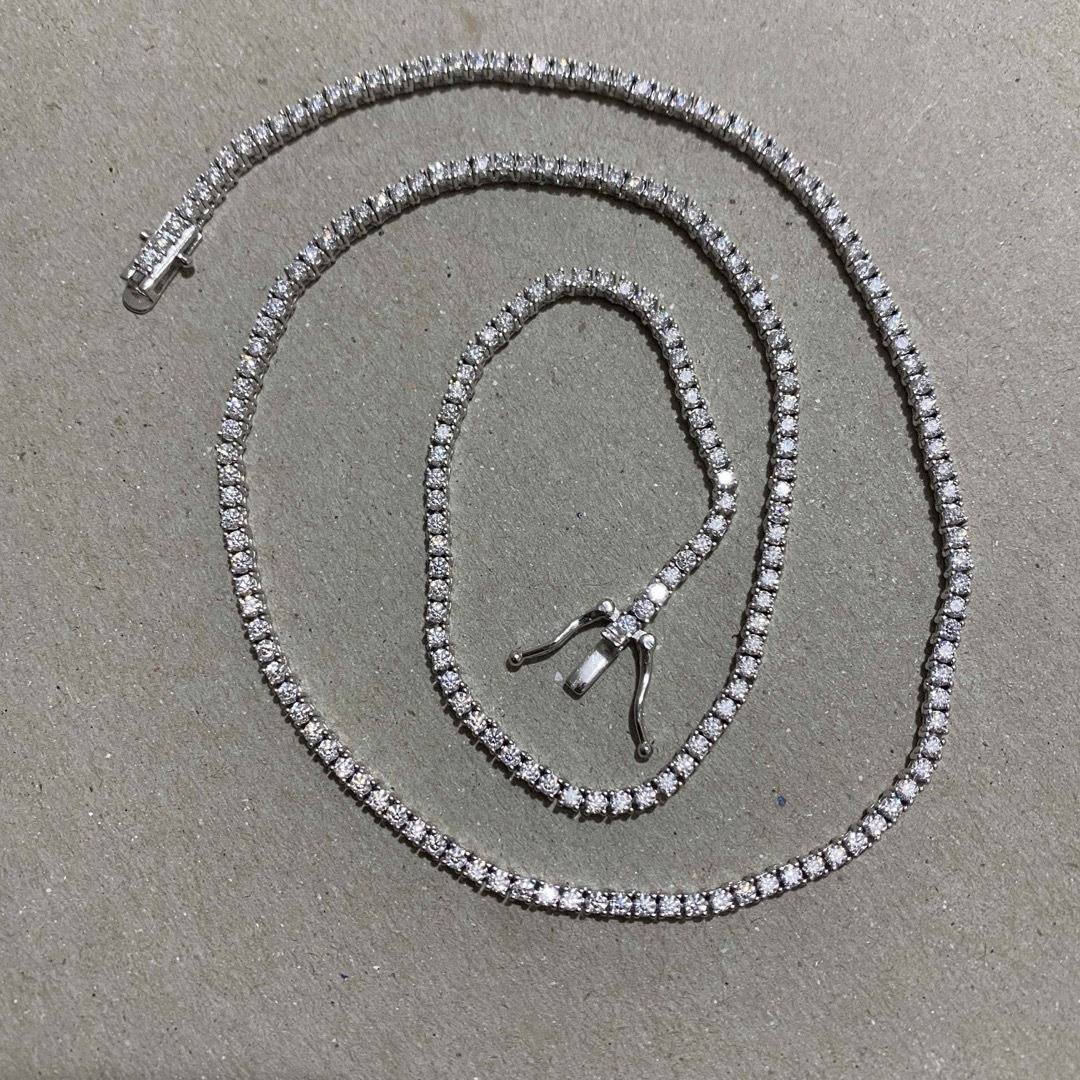 テニスチェーンsilver925 モアッサナイト 50cm ネックレス テニスチェーンsilver925 モアッサナイト 50cm ネックレス