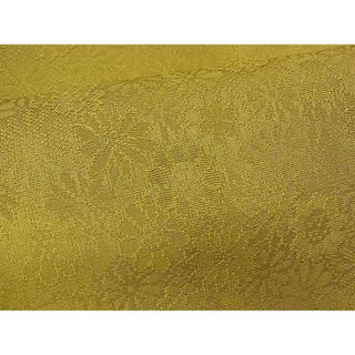 平和屋着物■上質な色無地　花地紋　黄金色　逸品　CAAG9402ze(着物)