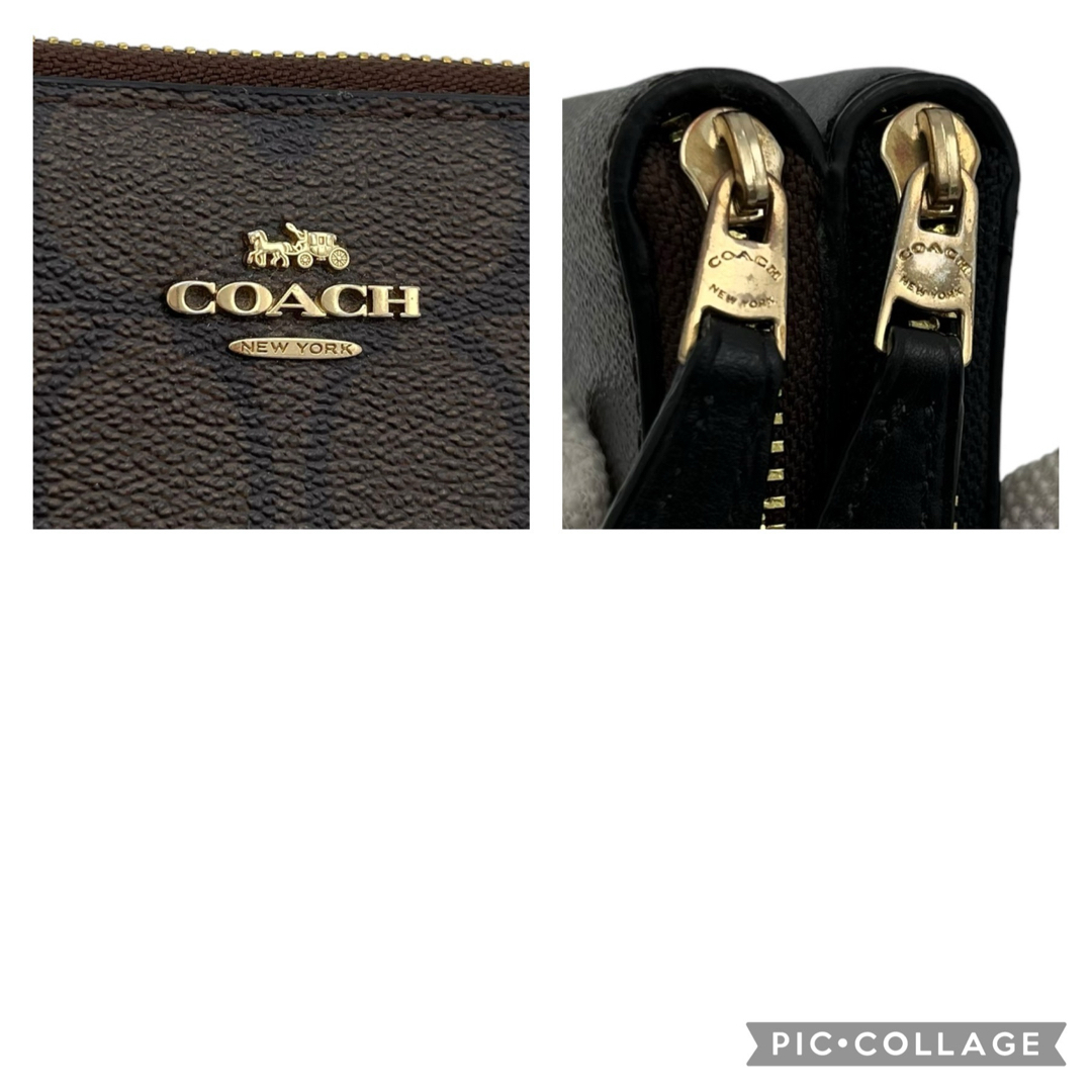 極美品✨ コーチ COACH 財布 PVC レザー シグネチャー ブラウン 財布 極美品✨ コーチ COACH 財布 PVC レザー シグネチャー ブラウン 財布
