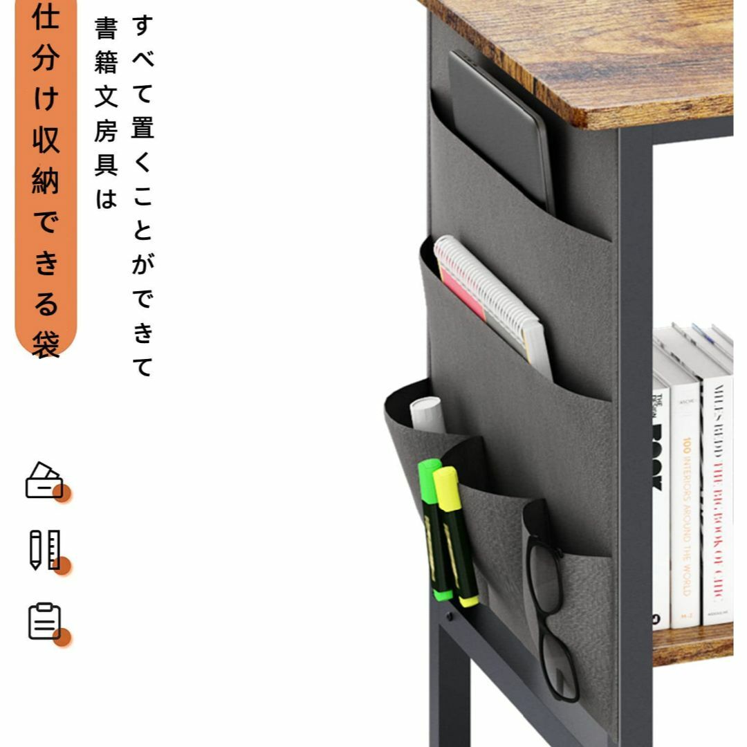 【色:ビンテージ_サイズ:80*50*72cm】ZXD 机 pcデスク ラック付 【色:ビンテージ_サイズ:80*50*72cm】ZXD 机 pcデスク ラック付