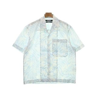 JACQUEMUS カジュアルシャツ 46(M位) 白x水色(総柄) 【古着】【中古】(シャツ)