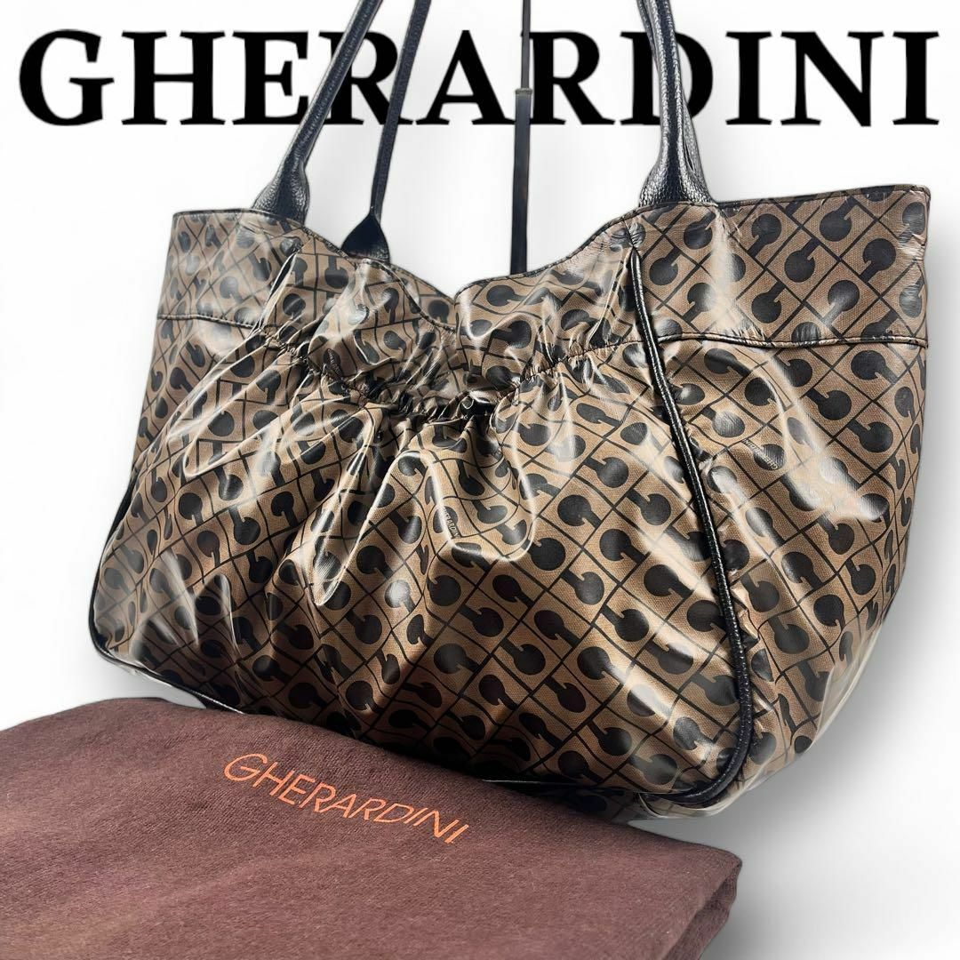 GHERARDINI - 極美品✨ゲラルディーニ トートバッグ ショルダー 肩掛け 三日月形 モノグラム