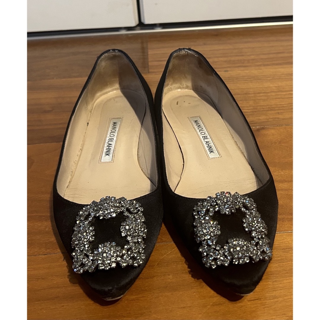 MANOLO BLAHNIK ハンギシ ブラック 36 1/2 MANOLO BLAHNIK ハンギシ ブラック 36 1/2