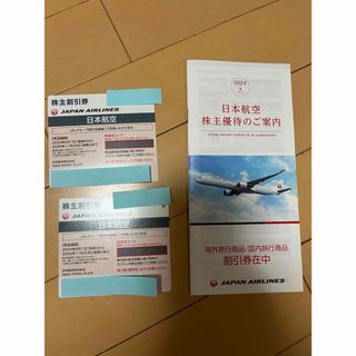 ジャル(ニホンコウクウ)(JAL(日本航空))のJAL株主優待券2枚　割引パンフレット1冊(航空券)
