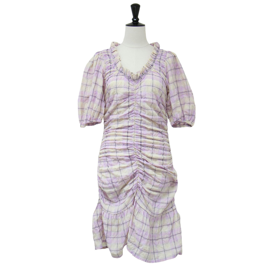 美品 GANNI ガニー ワンピース ピンク ベージュ系 サイズ:34(XS 美品 GANNI ガニー ワンピース ピンク ベージュ系 サイズ:34(XS