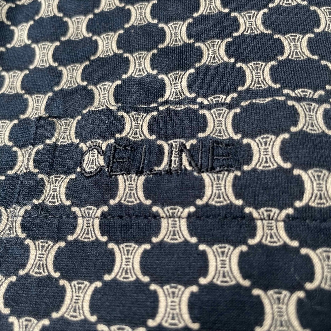 CELINE - Vintage CELINE トリオンフ マカダム柄 ポロシャツ CELINE - Vintage CELINE トリオンフ マカダム柄 ポロシャツ