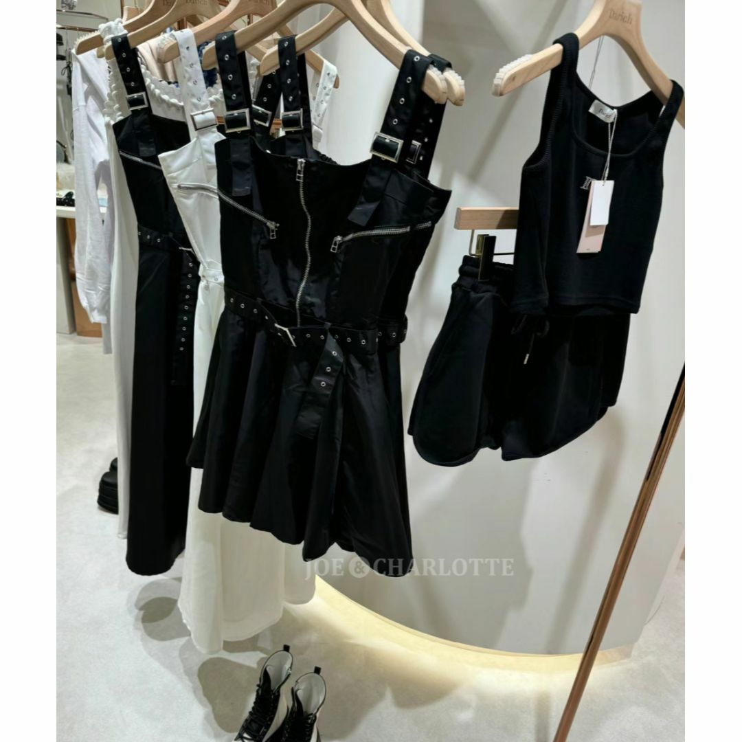 ダーリッチ darich ナイロンジャンパーミニワンピース BLK FREE ダーリッチ darich ナイロンジャンパーミニワンピース BLK FREE