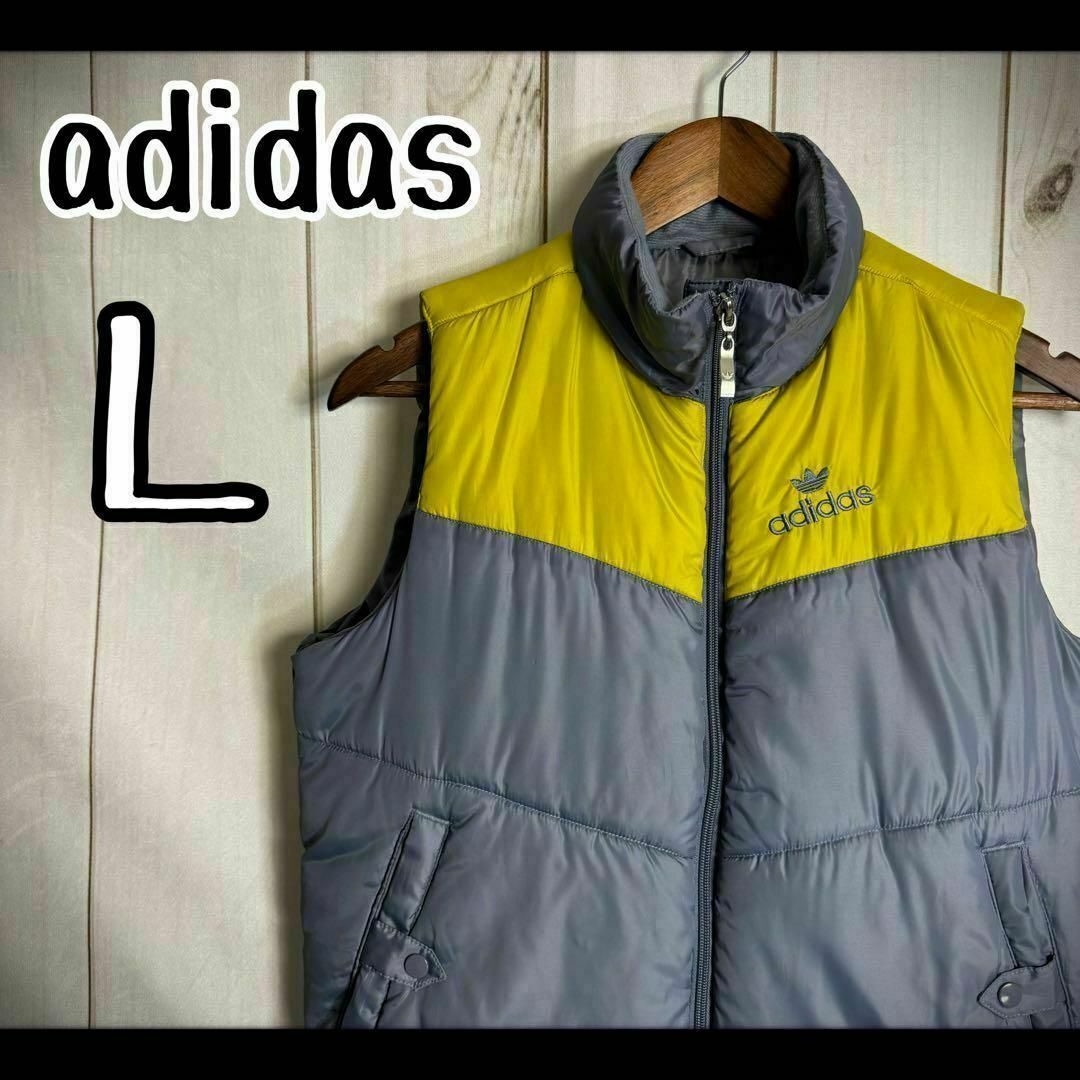 希少80s adidas Originals ダウンベストイエロー 希少80s adidas Originals ダウンベストイエロー