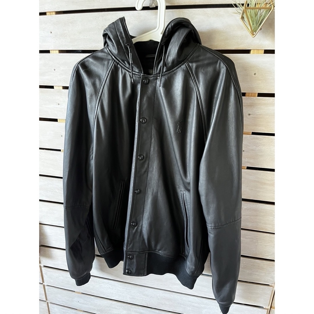 羊革】POLO RALPH LAUREN レザーフードジャケット|その他 羊革】POLO RALPH LAUREN レザーフードジャケット|その他