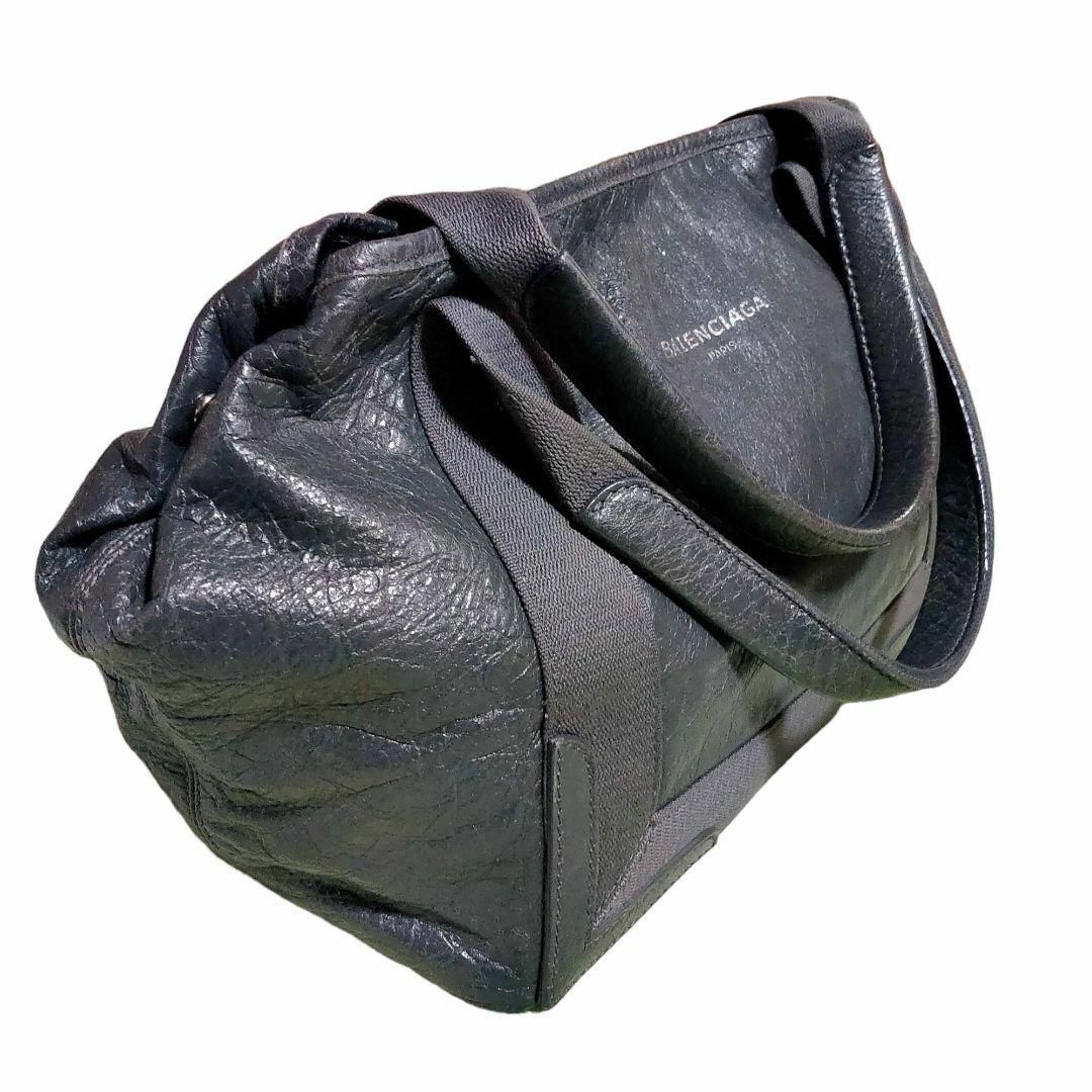 BALENCIAGA - 美品 バレンシアガ ネイビーカバスS トートバッグ BALENCIAGA - 美品 バレンシアガ ネイビーカバスS トートバッグ