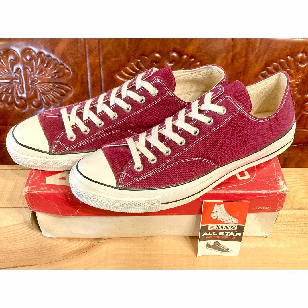 CONVERSE - ☆70s!USA!コンバース チャック マルーン デッド CONVERSE - ☆70s!USA!コンバース チャック マルーン デッド