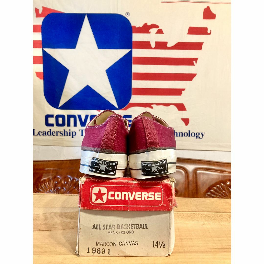 CONVERSE - ☆70s!USA!コンバース チャック マルーン デッド CONVERSE - ☆70s!USA!コンバース チャック マルーン デッド
