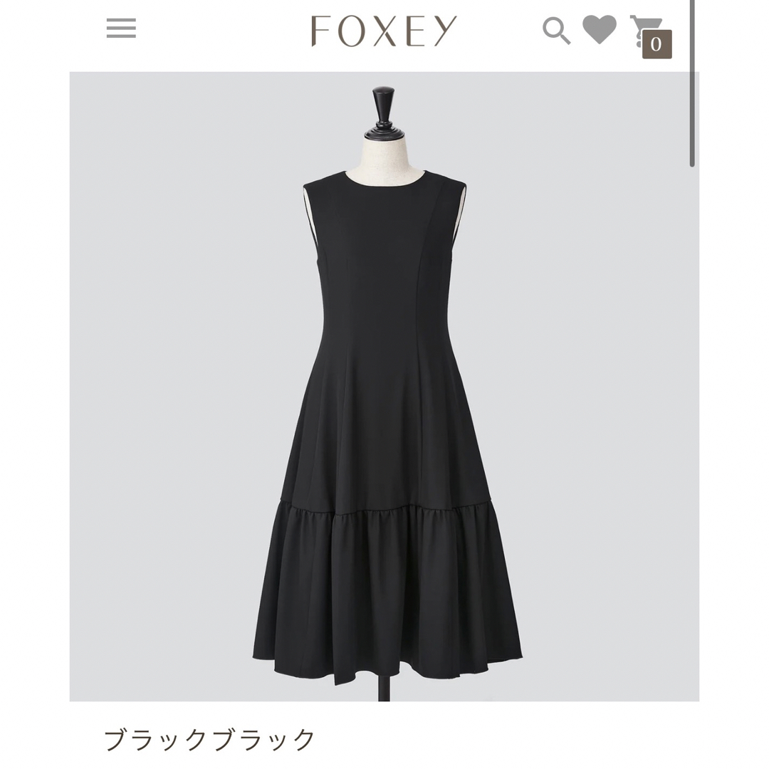 FOXEY NEW YORK 現行品 ワンピース ブラック 42 フォクシー FOXEY NEW YORK 現行品 ワンピース ブラック 42 フォクシー