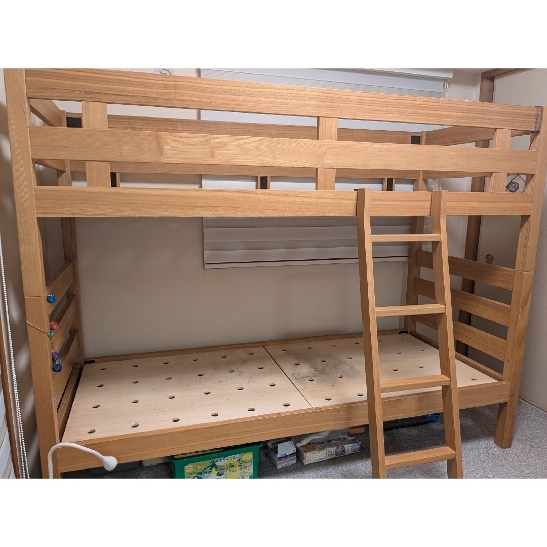 MUJI (無印良品) - 無印良品 2段ベッド タモ材の通販 by MUJI (無印良品) - 無印良品 2段ベッド タモ材の通販 by