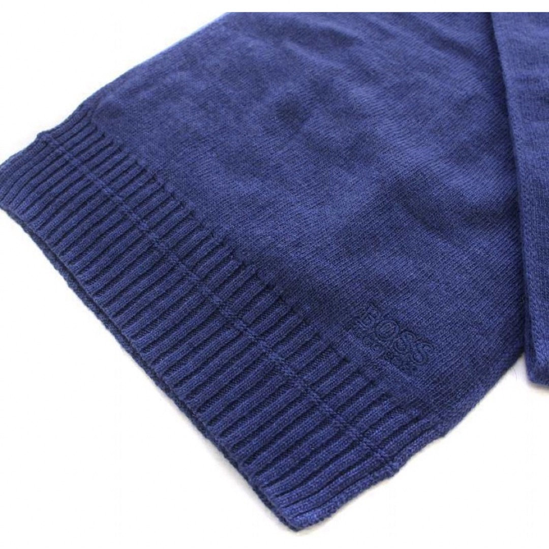 未使用品】ヒューゴボス マフラー ショール カシミヤ混 ロゴ刺繍 未使用品】ヒューゴボス マフラー ショール カシミヤ混 ロゴ刺繍