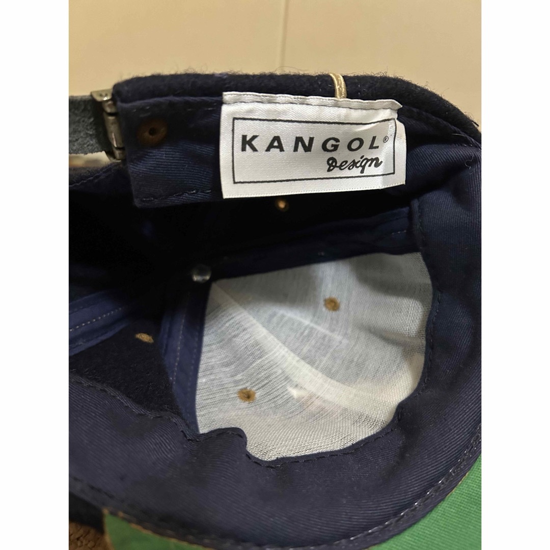 KANGOL - レア 90s USA製 KANGOL 刺繍ロゴ ウール キャップの KANGOL - レア 90s USA製 KANGOL 刺繍ロゴ ウール キャップの