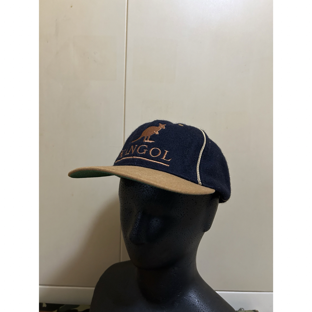 KANGOL - レア 90s USA製 KANGOL 刺繍ロゴ ウール キャップの KANGOL - レア 90s USA製 KANGOL 刺繍ロゴ ウール キャップの
